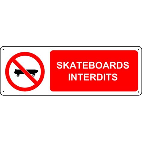 Panneau Skateboards Interdits