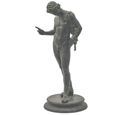 Italian Classical Verdigris Bronze Sculpture Of Narcissus Naples Circa 1900 At 1stdibs