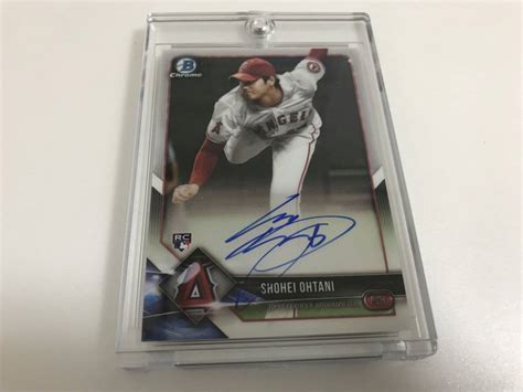 【入手後、画像の状態で保管】新人王 Topps Bowman Chrome 2018 大谷翔平 直筆サインカード Mlb ルーキーカード