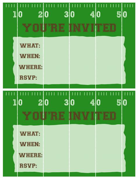 Football Party Invitation Template {Free Printable} - Paper Trail Design