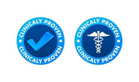 Clinicaly Proven Simple Modern Emblem With Clinically Proven Vector