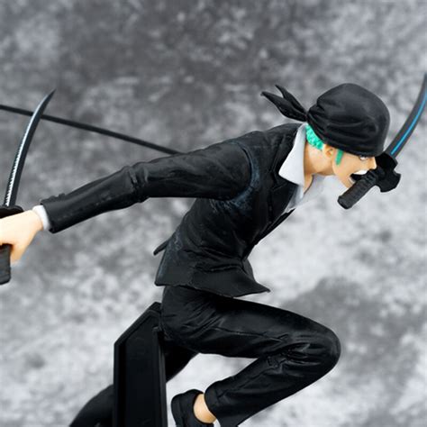 anime modeli Kutulu 20 CM Anime TEK PARÇA Roronoa Zoro Siyah Kumaş Üç