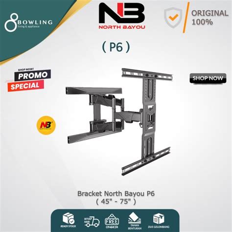 Bracket Tv Monitor Led Lcd North Bayou Nb P Inci Swivel Braket