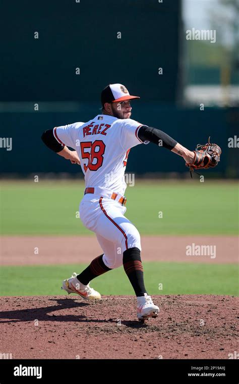 Baltimore Orioles Pitcher Cionel Perez During A Spring Training