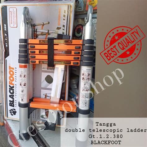 Jual Tangga Teleskopik Dobel Ganda Double Telescopic Ladder Blackfoot 3