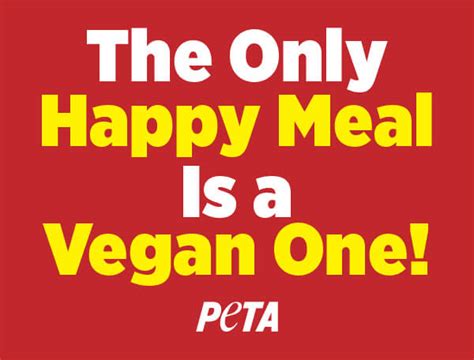 McDonald's Vegan Happy Meal Demo Poster | PETA Literature