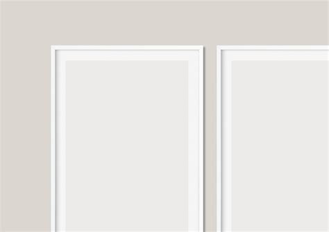 Nude Series Frame Mockup Two Portrait Photo Frame Styled Thin Frame Mock Up A Wall Art