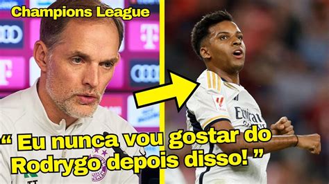 Triste Veja O Desabafo De Thomas Tuchel Sobre N O Gostar Do Rodrygo E