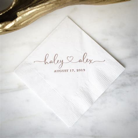 Personalized Wedding Dinner Napkins - jenniemarieweddings