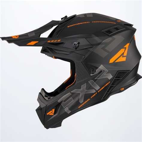 Fxr Racing Helium Race Div Helmet Black Orange Sixstar Racing