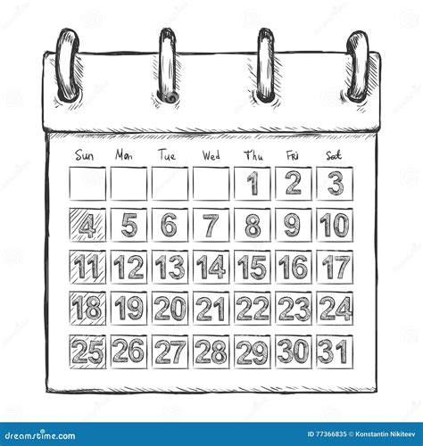 Loose-leaf Calendar In One Continuous Line Drawing. Symbol Of Memorable ...