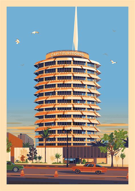 Capitol Records Building Drawing