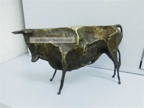 Bronze Skulptur Figur Statue Der Stier El Toro Nach Pablo Picasso