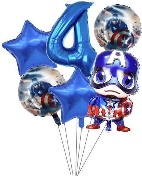 Ballon Aluminium Captain America Lot De Ballons Marvel Avengers