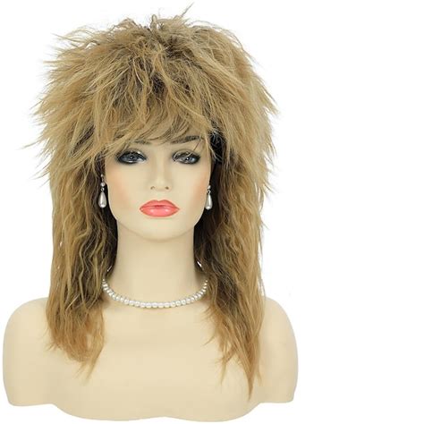 80s Tina Rock Diva Costume Wig For Women Big Hair Blonde 70s 80s Rocker