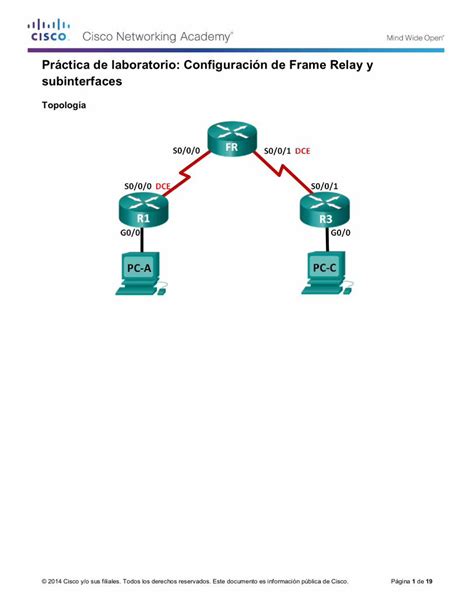 Pdf Pr Ctica De Laboratorio Configuraci N De Frame Relay Y