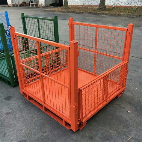 Collapsible Metal Welded Wire Mesh Box Pallet Collapsible Pallet Box