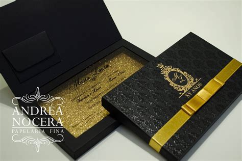 Moldura Para Convite Preto E Dourado Convite Em Papel Markatto Concetto