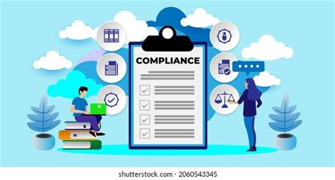 Compliance Rules Compliance Standard Regulation Balance Stock Vector