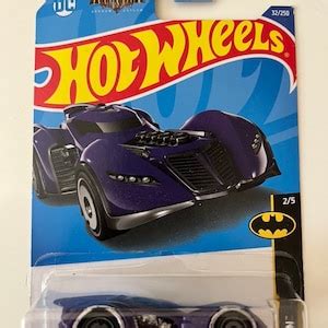 Hot Wheels Batman ARKHAM ASYLUM BATMOBILE Purple 2 5 Batman Series Etsy