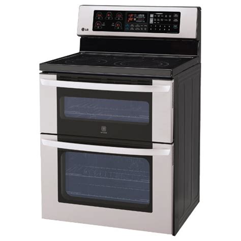 Lg Lde3037st 30 Electric Smooth Top Range Double Oven With 67 Cuft Total Self Cleaning