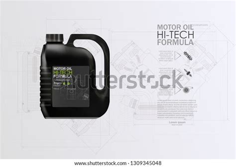 Engine Oil Advertisement Background Vector Illustration Stock Vector