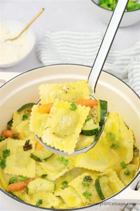 Ravioli Soup With Vegetables