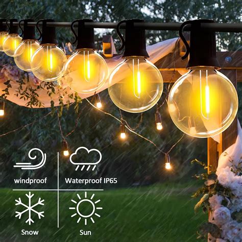 Solar String Lights Outdoor G40 Patio Lights – Cultivated Home Interiors