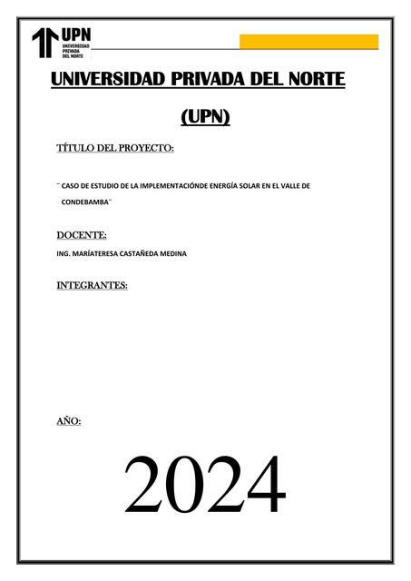 CASO DE ESTUDIO DE LA IMPLEMENTACIÓNDE ENERGÍA SOLAR Renzo Cuzco uDocz