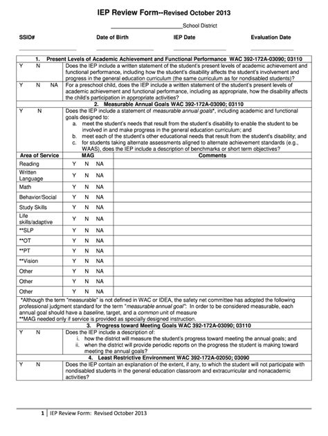 Iep Review Template Fill Out And Sign Online Dochub