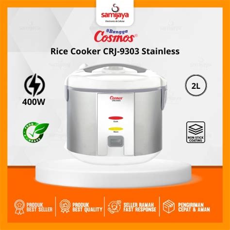 Jual COSMOS MAGIC RICE COOKER CRJ 9303 CRJ 9303 PANCI STAINLESS