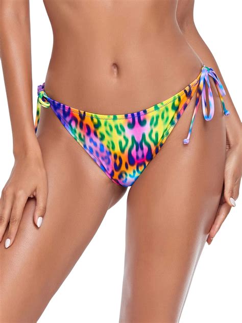 Relleciga Women S High Cut Brazilian Tie Side Bikini Bottom Walmart