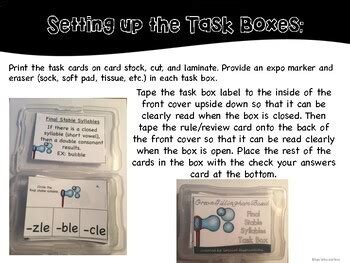 CLE Syllables Task Box Orton Gillingham Print Digital Google