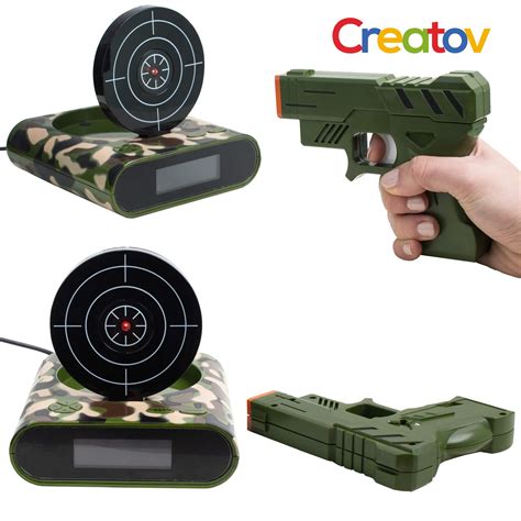 Buy Creatov Target Alarm Clock With Gun Infrared Target And Realistic