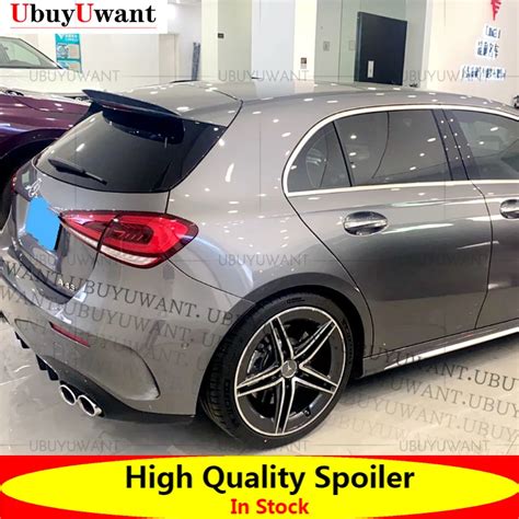 Black Carbon Color Rear Trunk Spoiler Lip For Mercedes Benz A Class W177 2019 2021 A180 A160