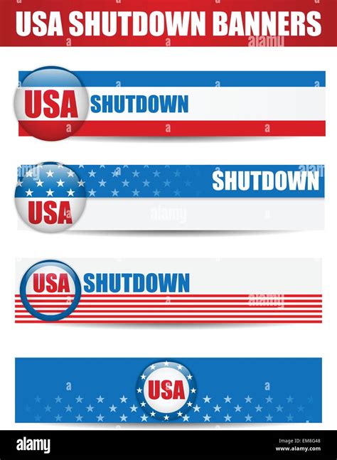 Government Shutdown Sign Stock Vector Images Alamy