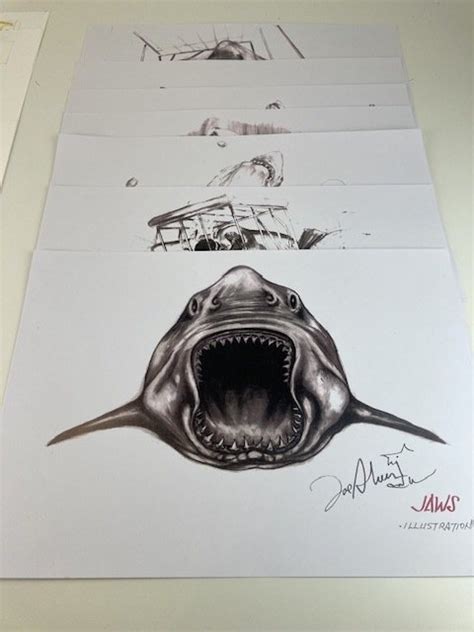 Jaws Lot Of 16 Storyboards And Ilustrations By Joe Alves Catawiki