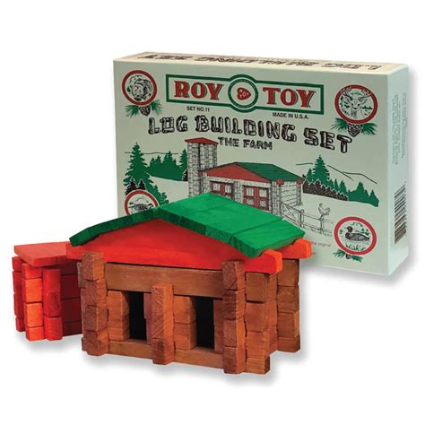 Roy Toy Log Building Set The Farm