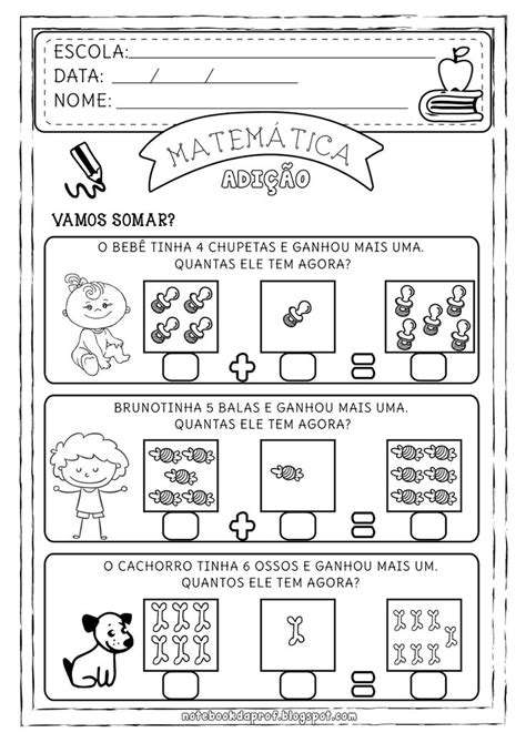 Atividades De Matemática Sobre Problemas De Soma Para 1º Ano