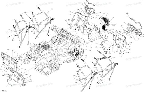 Can Am Side By Side 2014 OEM Parts Diagram For Cab Interior Front And