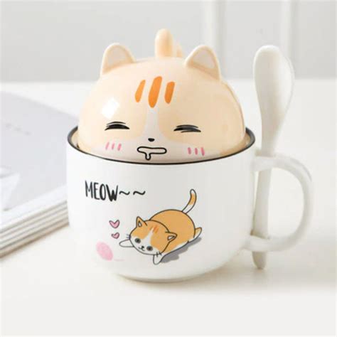 Kawaii Mug Cute Cartoon Ceramic Cat Mugs New Cute Cup Bestofkawaii