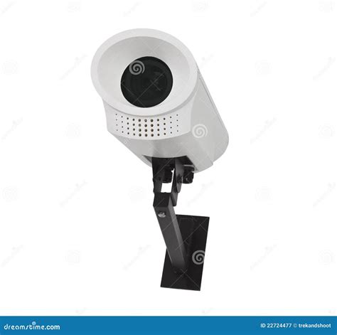 Security Camera Isolated Stock Image Image Of Cctv Overhead 22724477