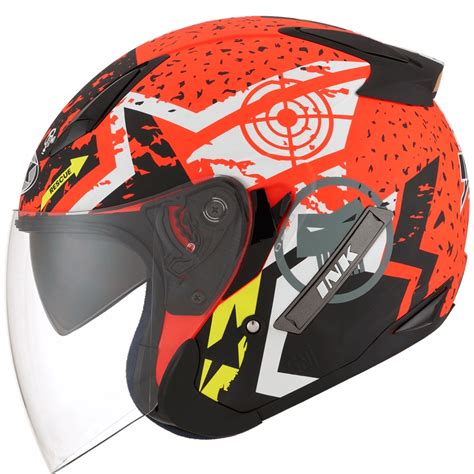 Jual Helm Ink Metro Super Fluo Matt Red Fluo Shopee Indonesia