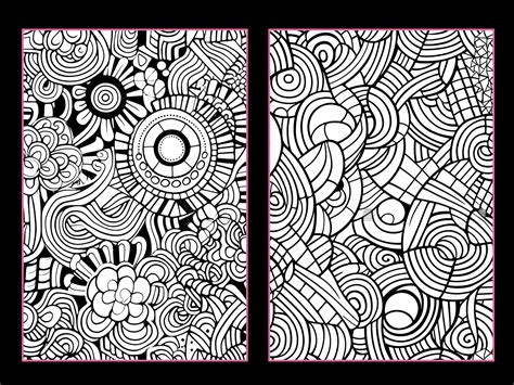 101 Patterns Printable Coloring Page Patterns: Grayscale Adult Coloring Book PDF Digital ...