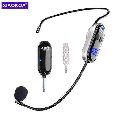 Xiaokoa Wireless Microphone Headset Uhf Wireless Headset And Handheld 2 In 1 Mic With Led Digital