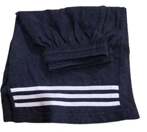 Striped Regular Fit Men Blue Cotton Short Shorts Type Sports Shorts