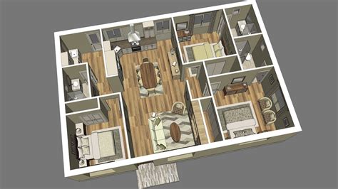 Simple House Design Plans 11x11 With 3 Bedrooms Full Plans 745