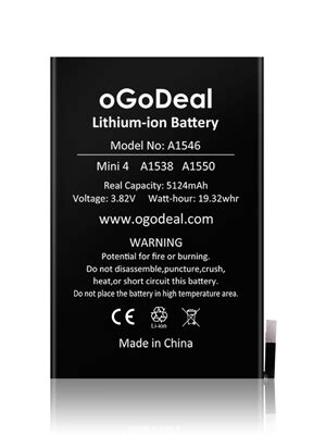 Ogodeal Battery Replacement For Ipad Mini A A A With