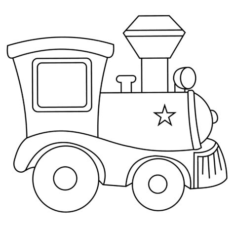 Little steam train coloring page - free and printable