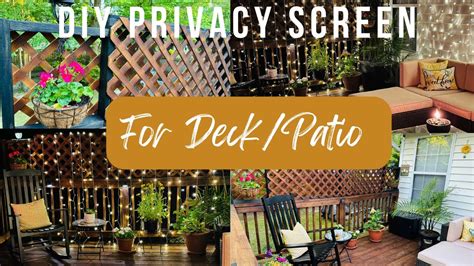 Spring Summer Diy Privacy Screen For Outdoor Deck Or Patio Budget